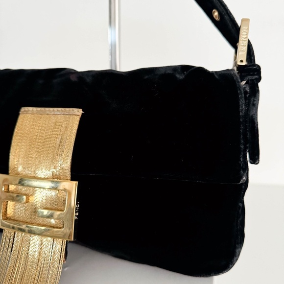 Fendi Velvet with Gold Metallic Detail - Picture 2 of 6